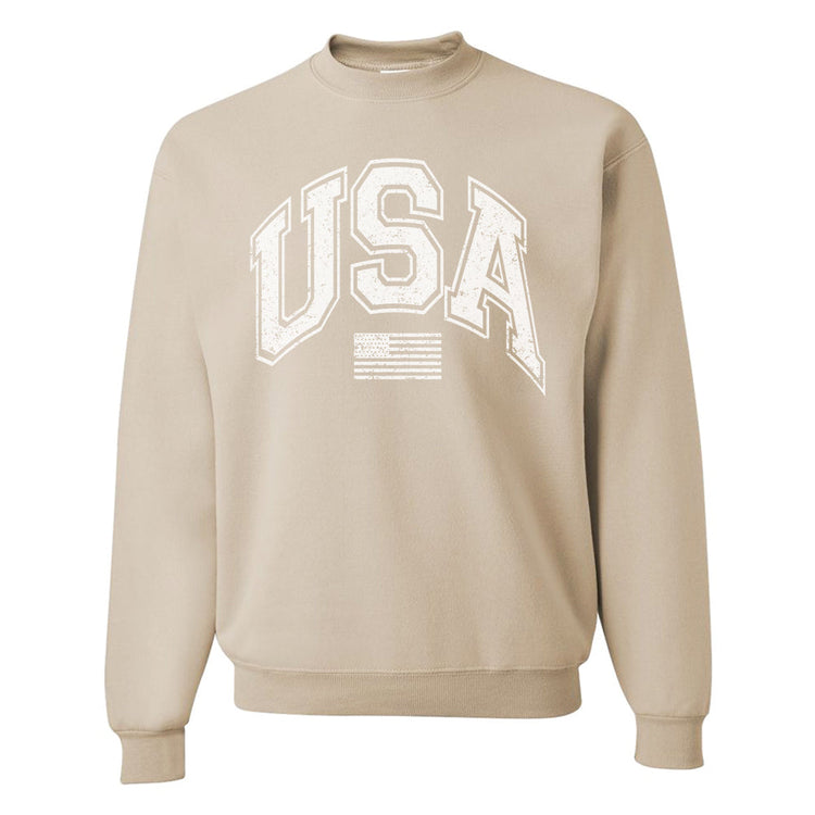 White USA Crewneck Sweatshirt