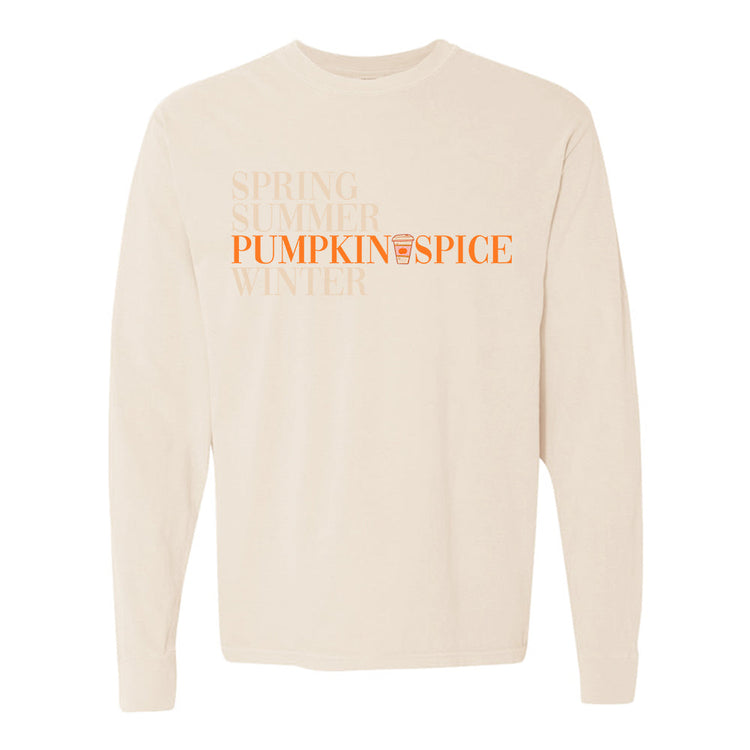 Pumpkin Spice Season Comfort Colors Long Sleeve T-Shirt