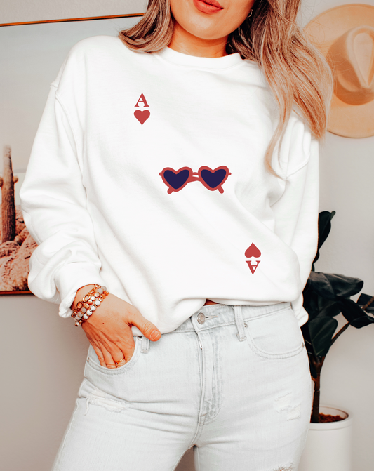 Ace Of Hearts Crewneck Sweatshirt