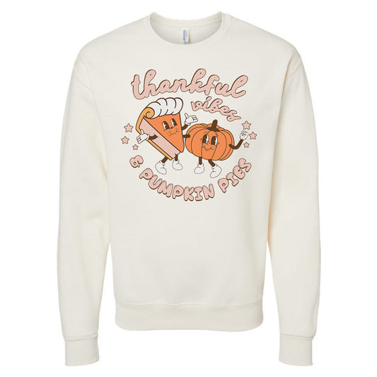 'Thankful Vibes & Pumpkin Pies' Crewneck Sweatshirt