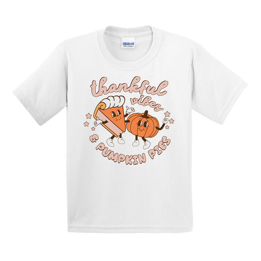 Kids 'Thankful Vibes & Pumpkin Pies''' T-Shirt
