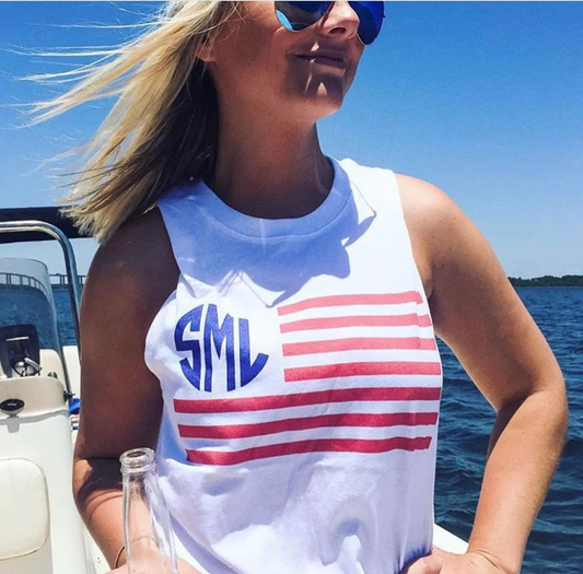 Monogrammed Muscle Tank