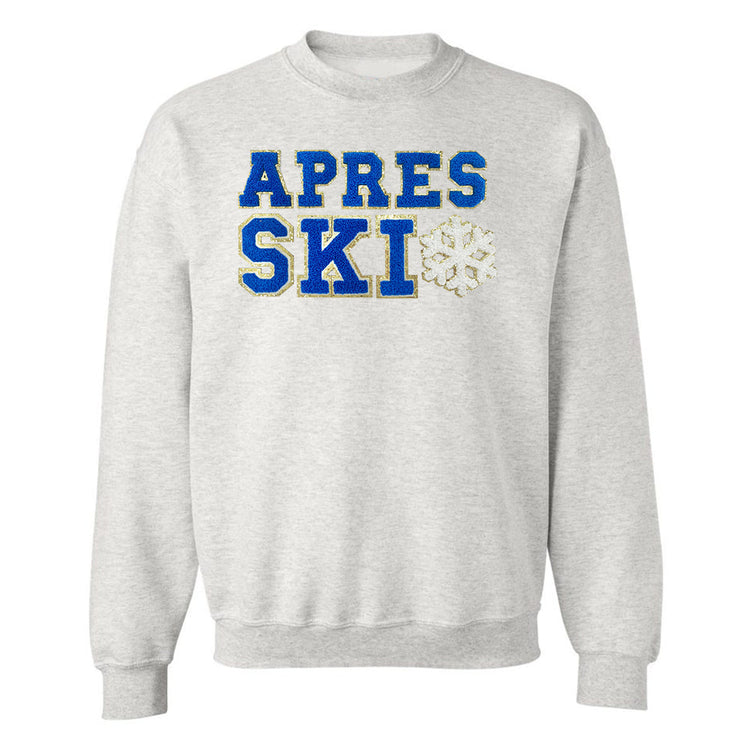 Apres Ski Letter Patch Crewneck Sweatshirt