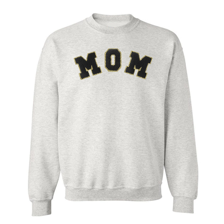 Mama/Mom Letter Patch Crewneck Sweatshirt
