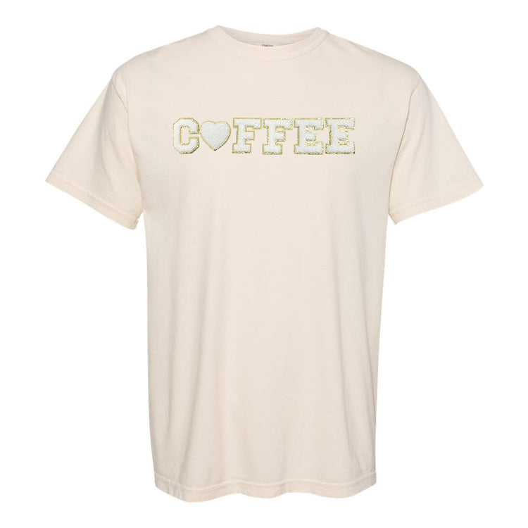 Coffee Heart Letter Patch Comfort Colors T-Shirt