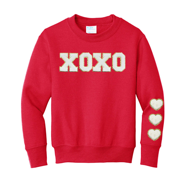 Kids XOXO White Letter Patch Crewneck Sweatshirt