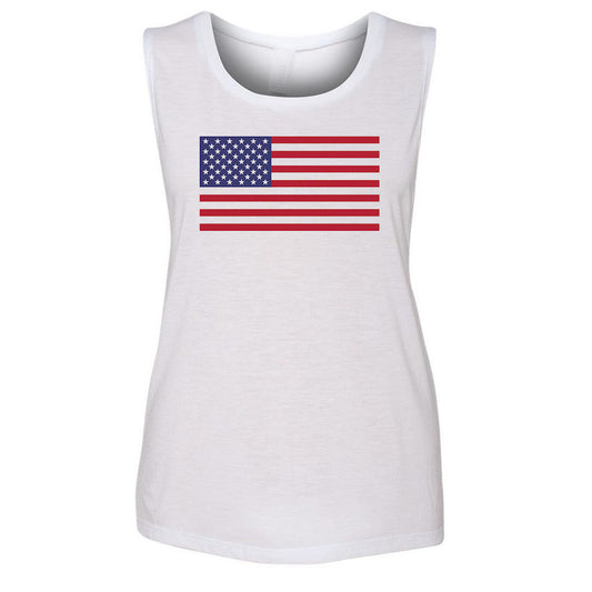 Muscle Tank Top with American Flag