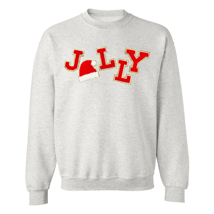 Jolly Santa Letter Patch Crewneck Sweatshirt