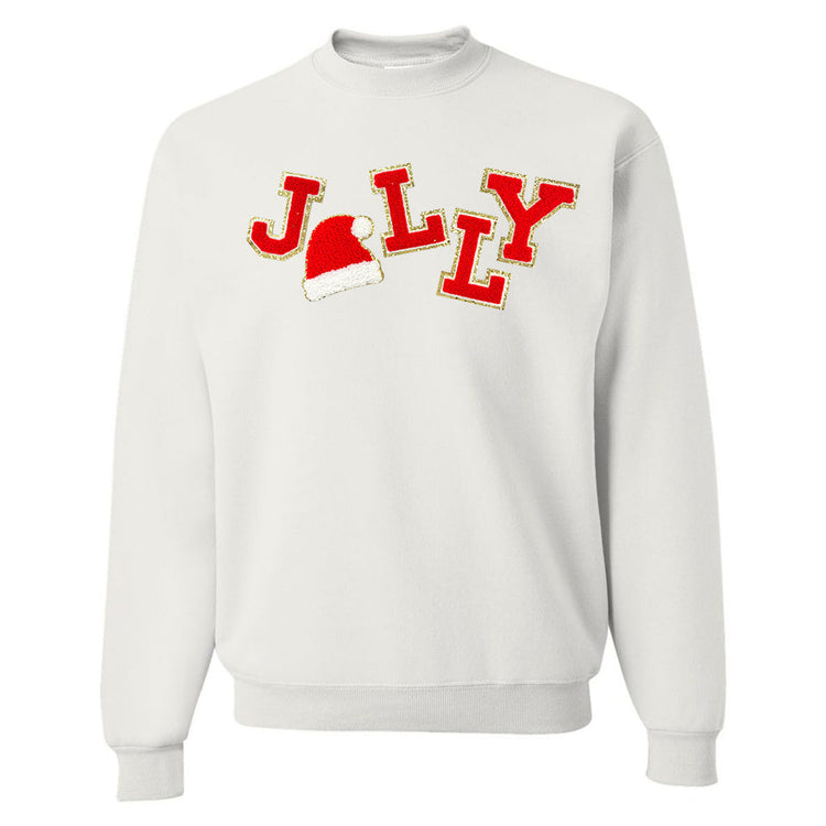 Jolly Santa Letter Patch Crewneck Sweatshirt