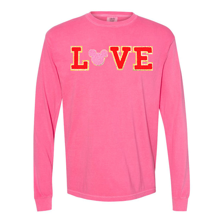 Mickey Love Letter Patch Long Sleeve T-Shirt