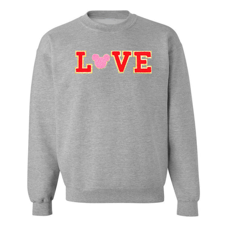 Mickey Love Letter Patch Crewneck Sweatshirt