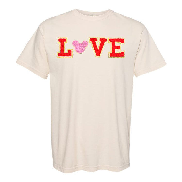 Mickey Love Letter Patch Comfort Colors T-Shirt