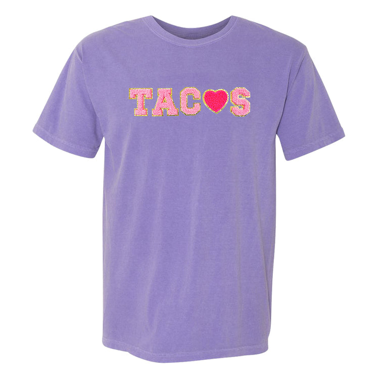 Tacos Letter Patch Comfort Colors T-Shirt