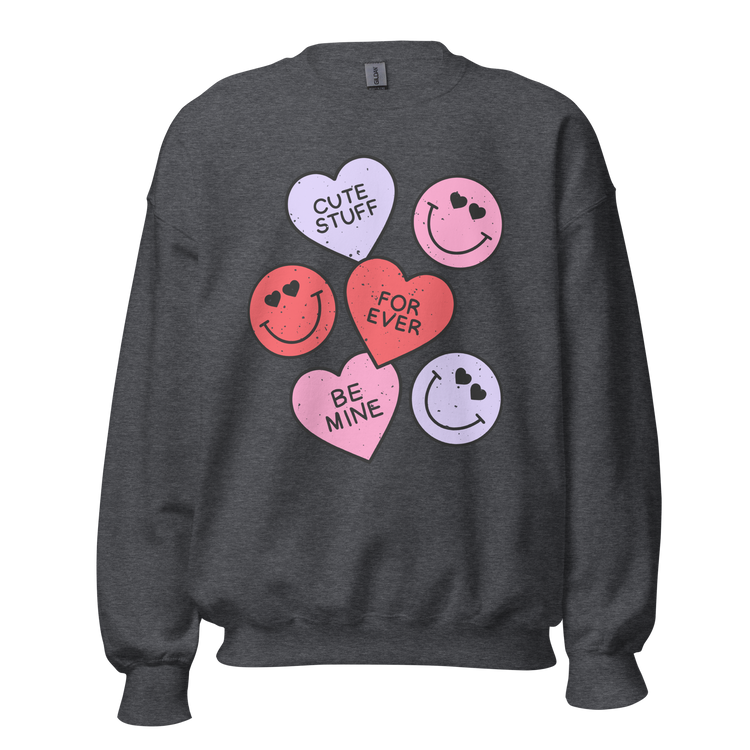 Smiley Hearts Crewneck Sweatshirt