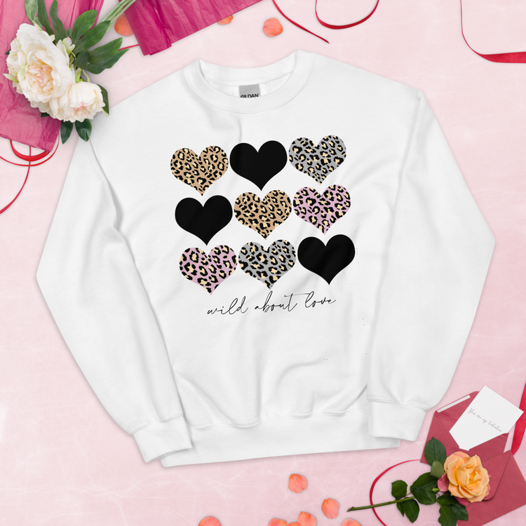 Leopard Print 'Wild About Love' Sweatshirt