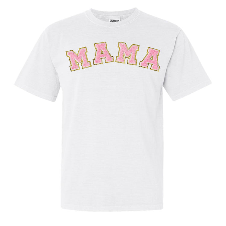 Mama/Mom Letter Patch Comfort Colors T-Shirt