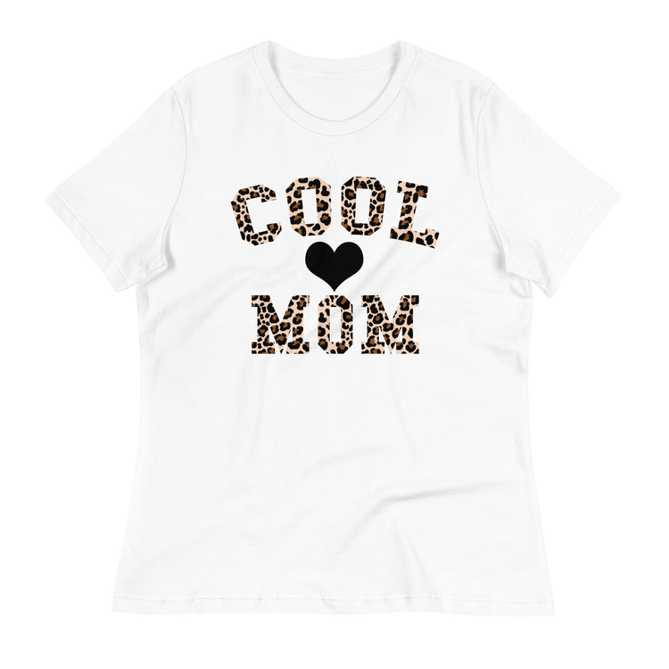 Cool Mom leopard print womens relaxed tee