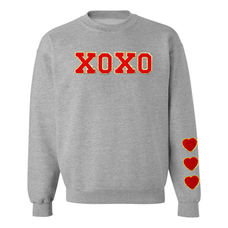XOXO Red Letter Patch Crewneck Sweatshirt